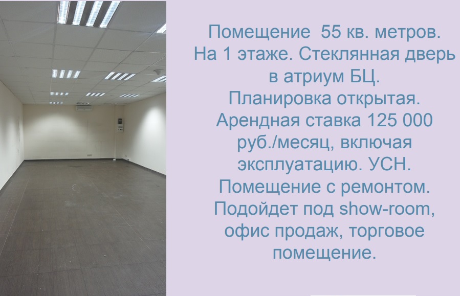 Помещение 55 м²